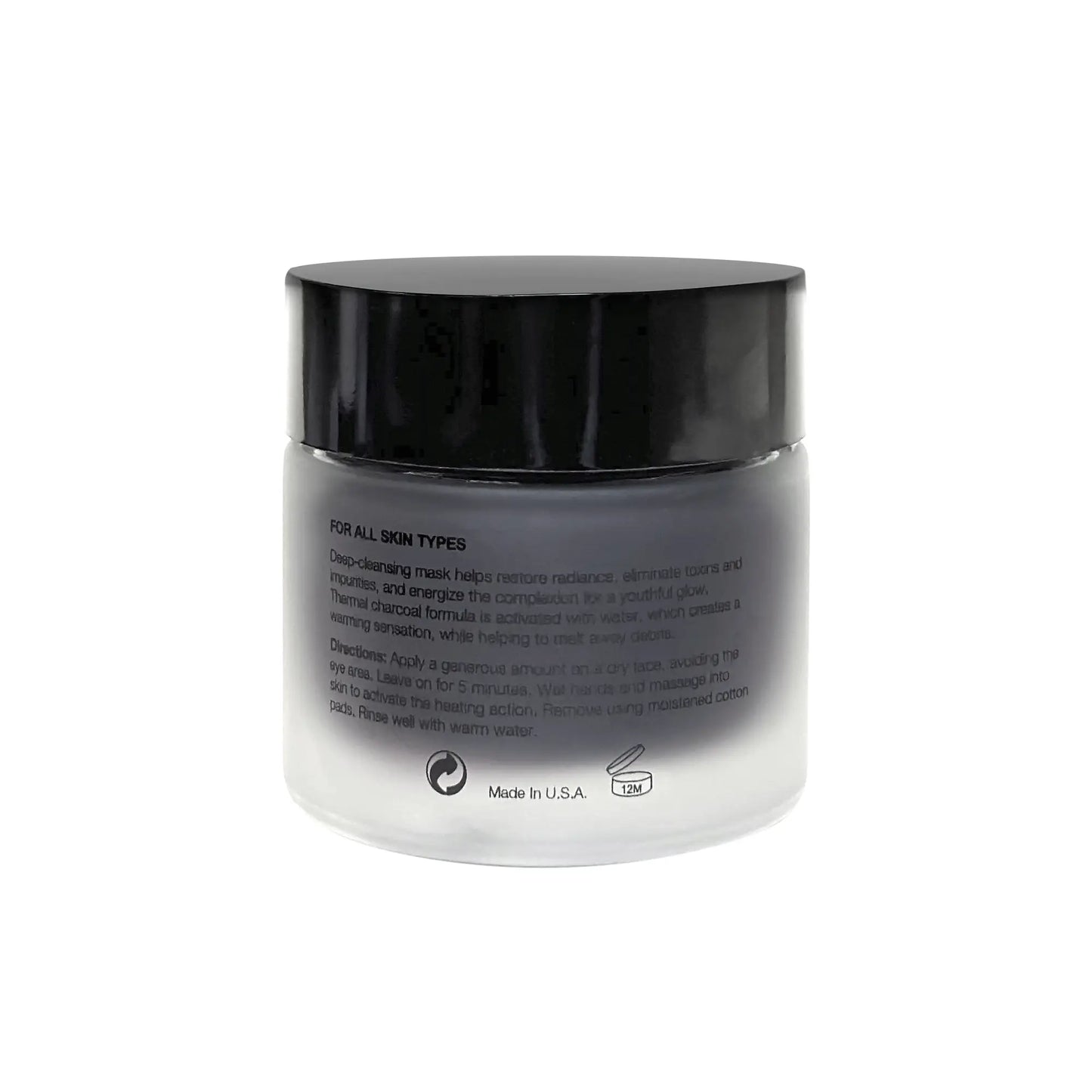 Glow Mask for Radiant Skin | Deep-Cleansing Thermal Charcoal & Binchotan White Charcoal Formula for Pore Detox