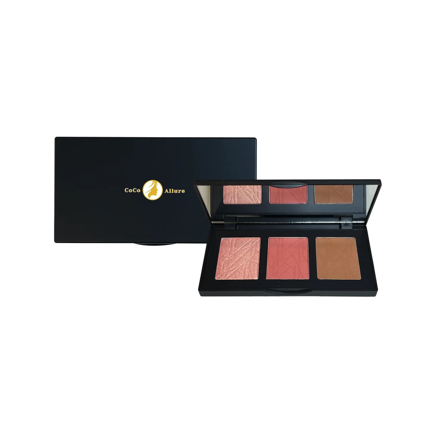 Curious - 3 Shade Pro Cheek Palette | Sculpt, Blush & Highlight with Buildable, Glow-Enhancing Formula
